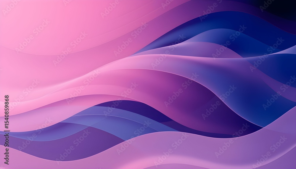 Obraz premium Abstract wavy design with vibrant pink and blue hues.