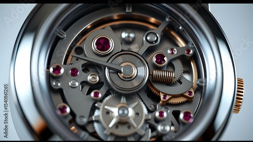 Wallpaper Mural An intricate closeup of a luxury watch mechanism showcasing fine craftsmanship and elegant design elements. Torontodigital.ca