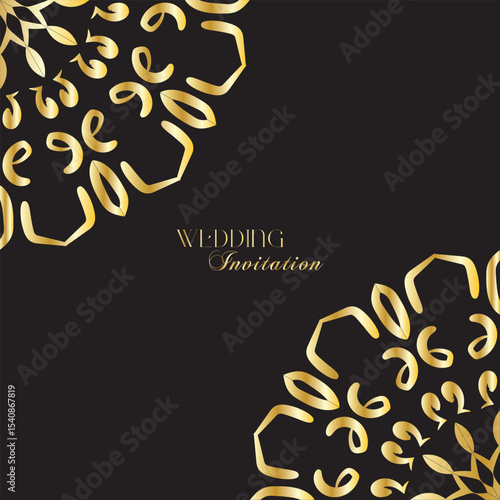 The Gold Mandala Wedding Iinvitation Card