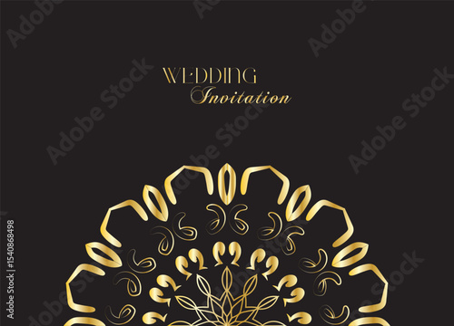 The Gold Mandala Wedding Iinvitation Card