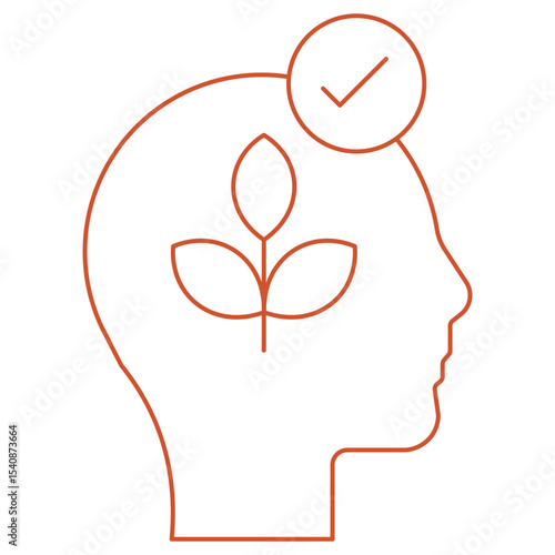 Mindset icon, Master Your Mindset The Key to Growth and Success, Unlocking Potential How Mindset Shapes Your Future, vector