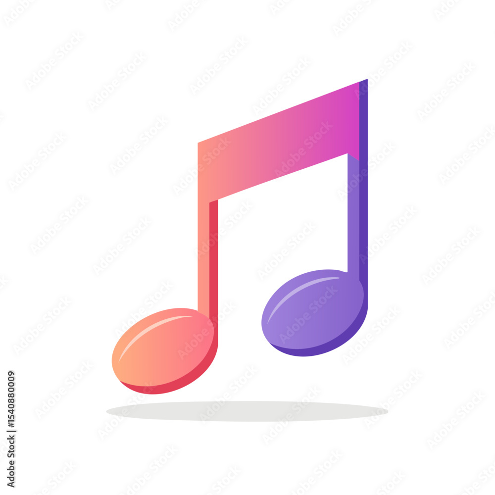 Vibrant Musical Note Illustration with Gradient Coloring Against a Dark Background Perfect for Creative Music Design Projects Vibrant Musical Note Illustration with Gradient Coloring Against a Dark Background Perfect for Creative Music Design Projects
