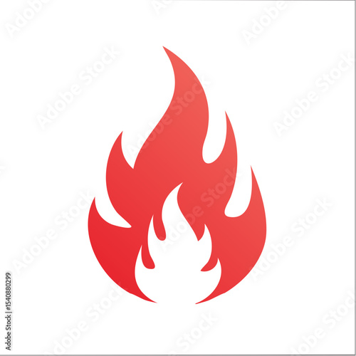 Illustration of Fiery Flames Glowing Against a Black Background Graphic Design Element