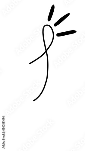 Minimal Abstract Line Art of a Stylized Human Figure