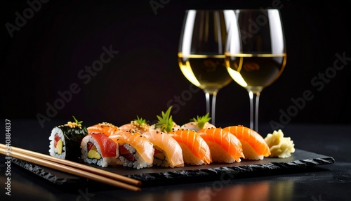 Wallpaper Mural Sushi and wine. Torontodigital.ca