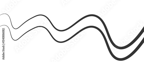 Abstract thin wave lines flowing smoothly across a soft white background, minimalist design.