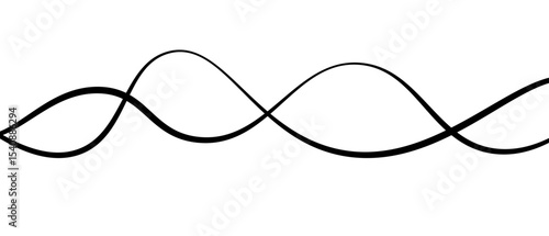 Abstract thin wave lines flowing smoothly across a soft white background, minimalist design.