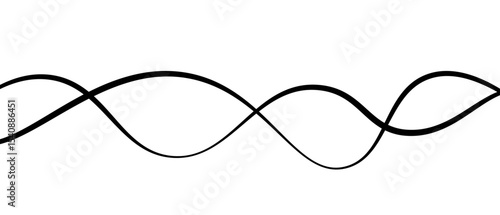 Abstract thin wave lines flowing smoothly across a soft white background, minimalist design.