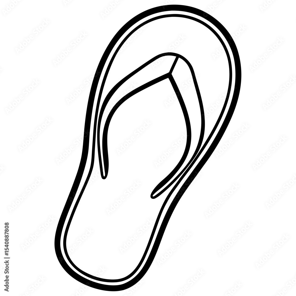 Obraz premium Flip-flops Vector Illustration AI Generated Travel and Holiday Design on White Background