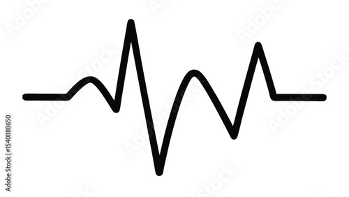 ECG Waveform Heartbeat Rhythm & Cardiac Cycle Illustration