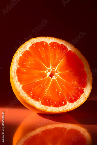 orange on black background