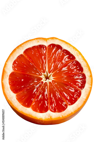 red grapefruit isolated on white