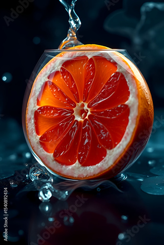 orange in water