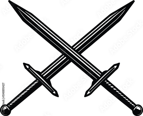 Medieval knights silhouette illustration