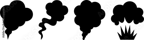 Smoke Cloud Explosions Fire Effects Set