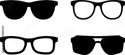 Black Eyewear Set Sunglasses Frames Hipster Glasses