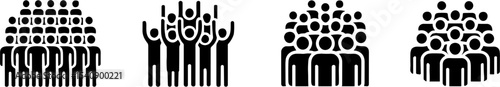 Group Crowd People Teamwork Community Gatherings