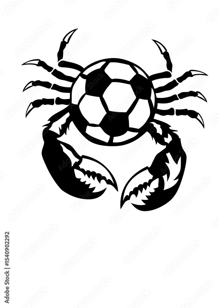 Obraz premium football pince homard crustace logo