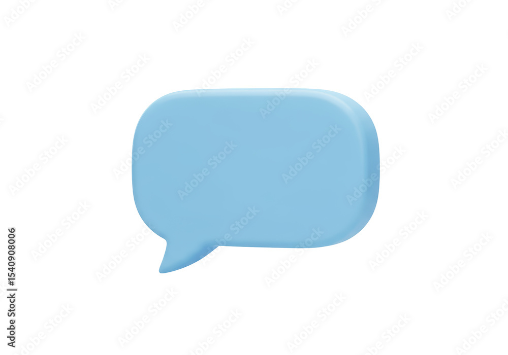 Isolated Light Blue Speech Bubble for Conversations Isolated Light Blue Speech Bubble for Conversations