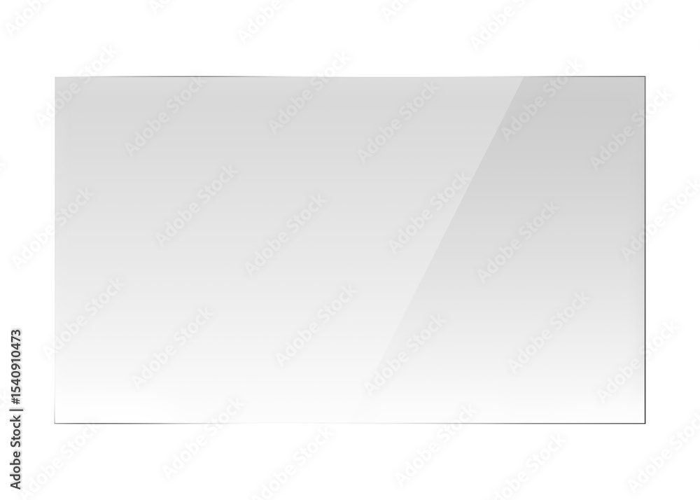 Transparent, shiny glass sheet. Transparent plastic panel. Glare and reflections on the transparent surface. Showcase. Cut out Transparent, shiny glass sheet. Transparent plastic panel. Glare and reflections on the transparent surface. Showcase. Cut out