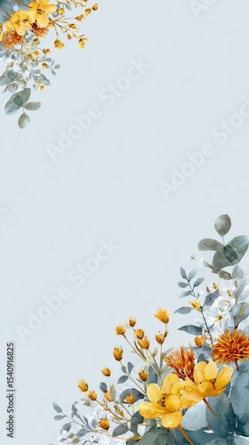 Seasonal Floral Arrangement With Orange Flowers and Green Leaves Showcasing N...