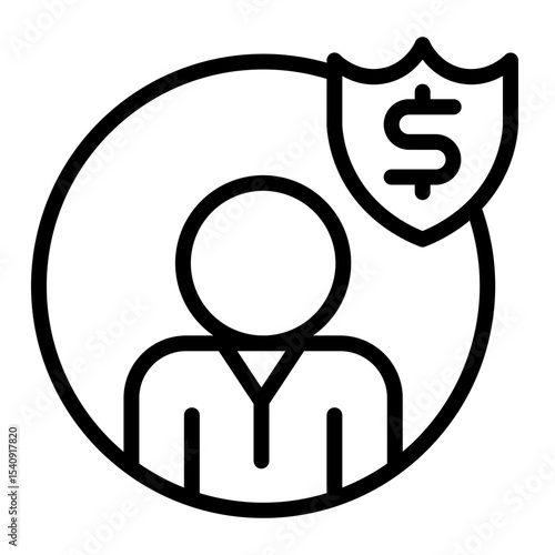 Beneficiary Vector Line Icon Design