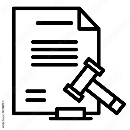Legal Expenses Vector Line Icon Design