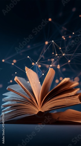 Exploring Knowledge Through an Open Book Surrounded by Digital Connections an...