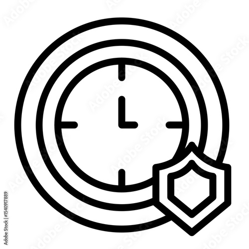 Time Period Vector Line Icon Design