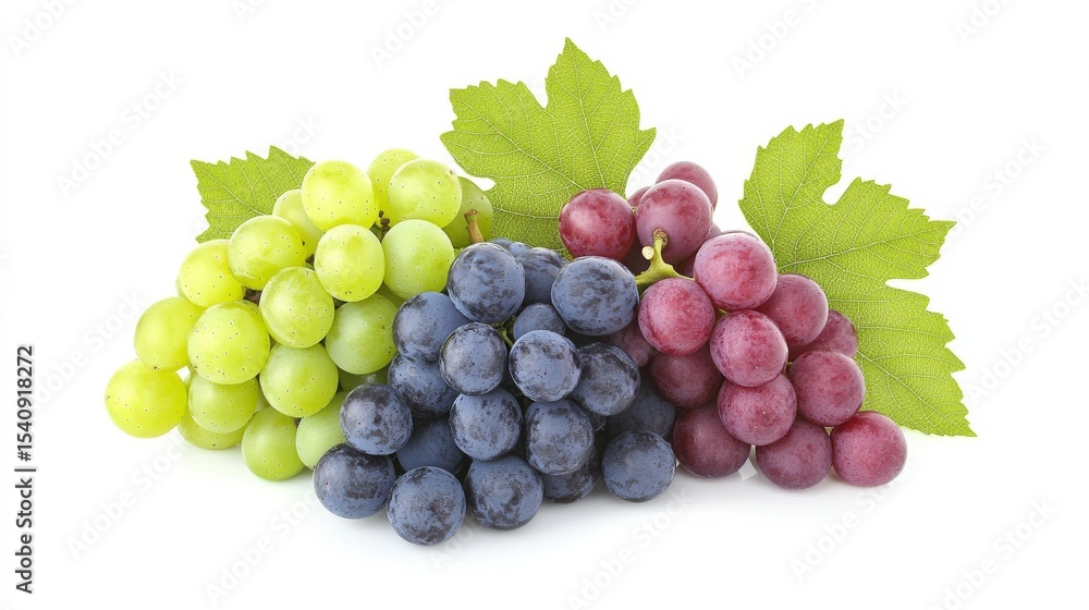Three Grape Varieties Composition of Green, Red and Blue Grapes with Leaves, Fresh Fruit Photography, Still Life Grapes, Still Life, Fruit Photography Three Grape Varieties Composition of Green, Red and Blue Grapes with Leaves, Fresh Fruit Photography, Still Life Grapes, Still Life, Fruit Photography
