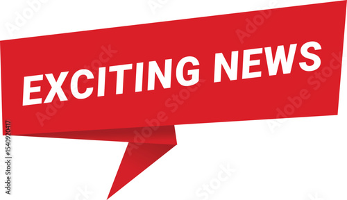 exciting news banner. exciting news speech bubble, label, sticker, sign template.