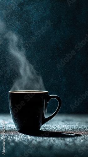 Steam Rises From a Hot Cup in a Dimly Lit Setting During a Cozy Indoor Moment