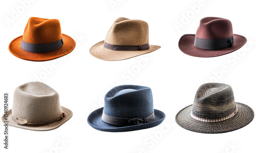 Wallpaper Mural Vintage hats isolated on isolated on transparent background classic headwear fashion. Torontodigital.ca