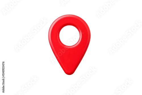 Free Download Red location pin icon transparency background, symbolizing navigation or map location. pin is simple and modern, often used digital maps to indicate specific point of interest.location pin icon - GFXLoad