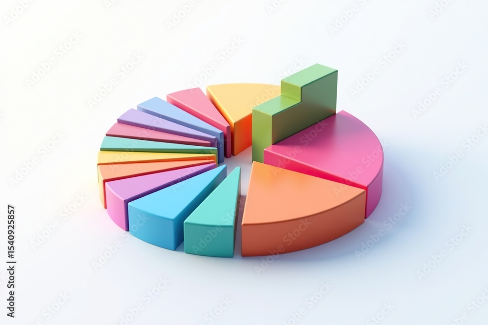 Obraz premium Colorful Pie Chart