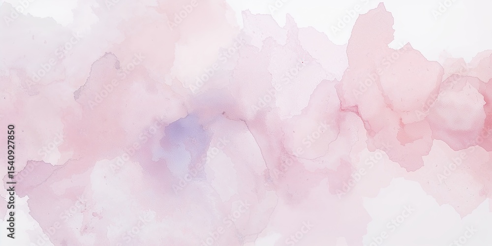 Fototapeta premium Watercolor painting in pastel pinks and pale purples