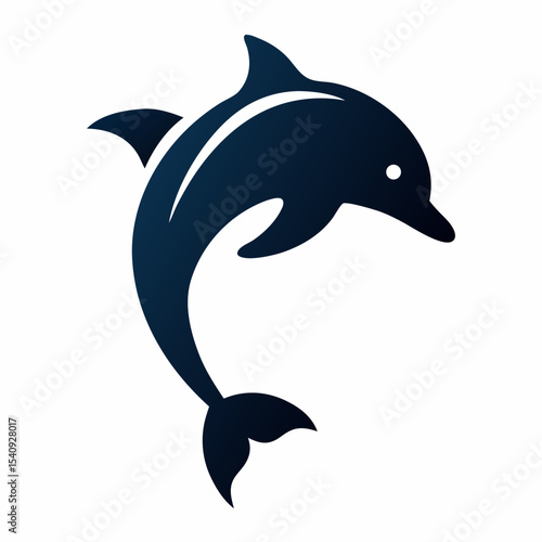 Elegant Dolphin Silhouette Leaping Grace, Aquatic Majesty