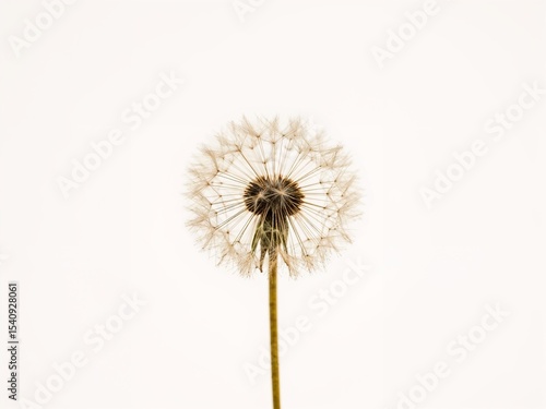 Wallpaper Mural Dandelion seed head on white background close up photo Torontodigital.ca