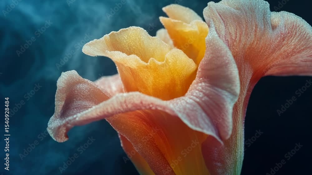 A close-up shot of a flower emitting smoke, suitable for use in illustrations about pollution or environmental issues. A close-up shot of a flower emitting smoke, suitable for use in illustrations about pollution or environmental issues.