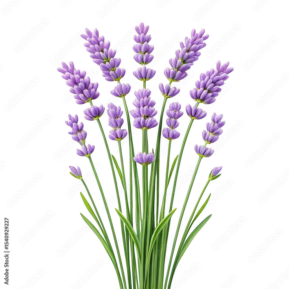 Naklejka premium Bunch of lavender flowers isolated on transparent background