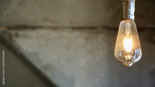 Closeup of an ornate decorative incandescent bulb
