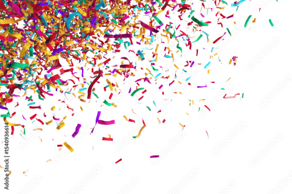 Fototapeta premium Free confetti flowing in air transparent background
