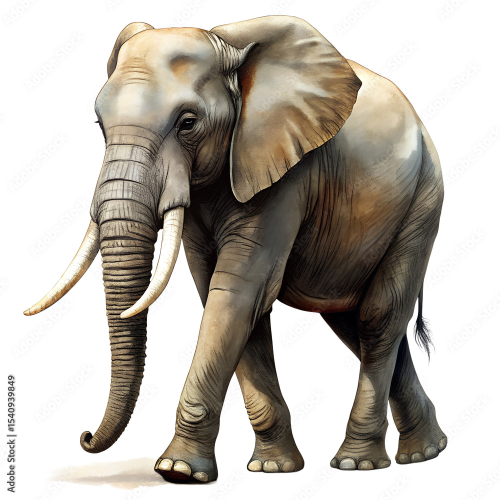 Fototapeta premium elephant isolated on white