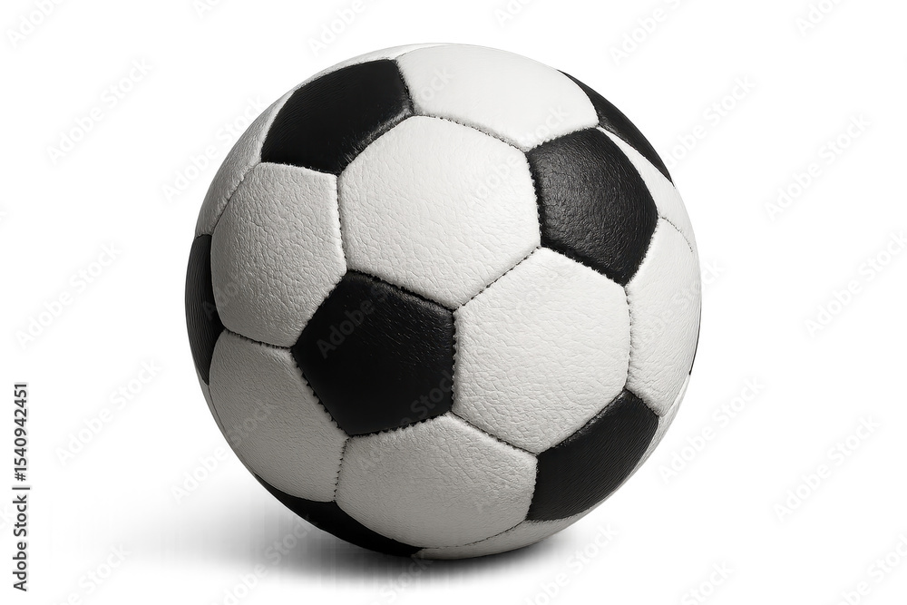 Classic soccer ball isolated on a transparent background, sport equipment Classic soccer ball isolated on a transparent background, sport equipment
