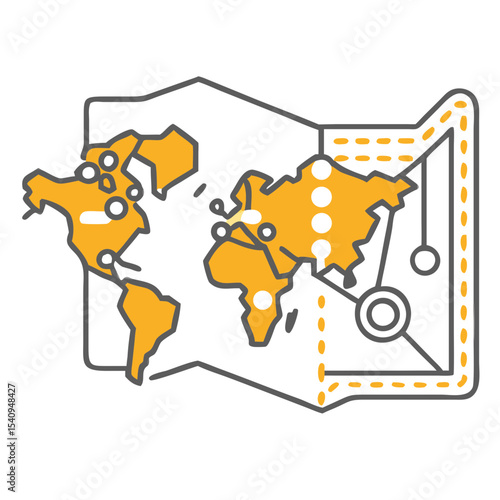 Data Sovereignty Map Icon