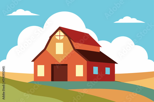 Rustic Farm Barn A Charming Countryside Illustration