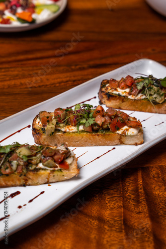 Bruschetta on a plate