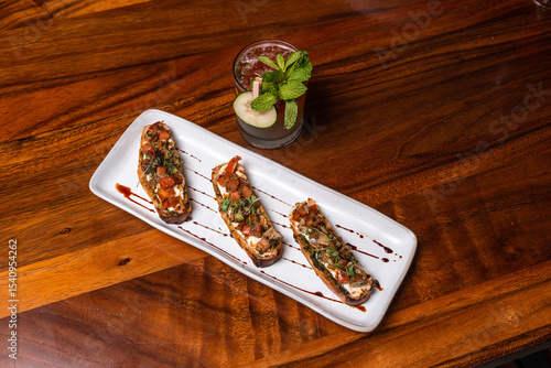 Bruschetta on a plate