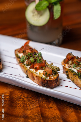 Bruschetta on a plate