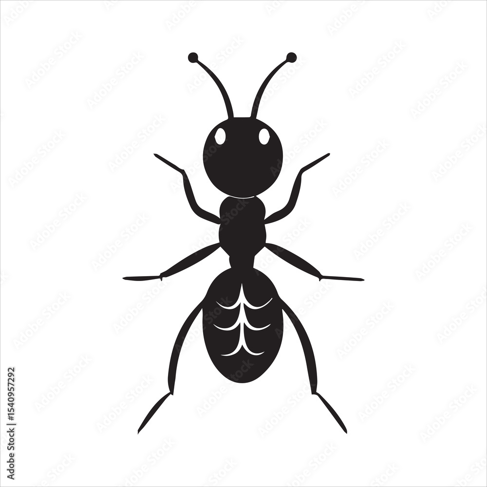 Fototapeta premium ant vector illustration black insect